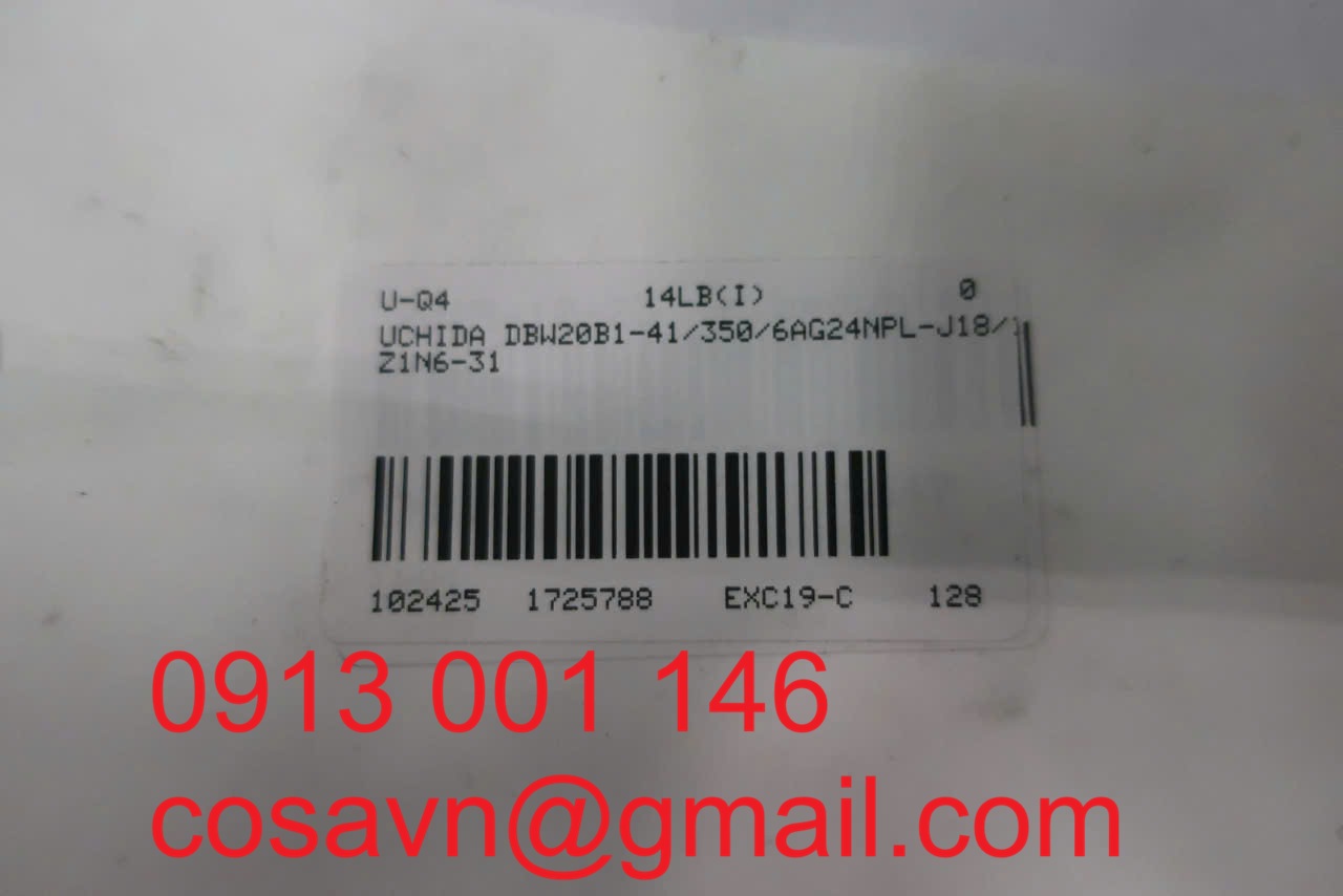 Van điều khiển hướng thủy lực UCHIDA DBW20B1-41/350/6AG24NPL-J18/1 Z1N6-31 DBW20B1-41/350/6AG24NPL-J18/1 Z1N6-31